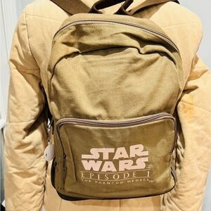 STAR WARS EPISODE 1 THE PHANTOM MENACE Collectors Khaki Canvas Backpack